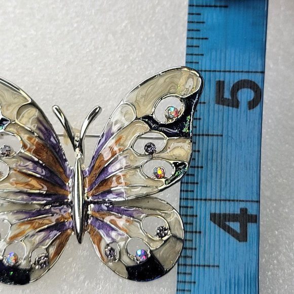 Colorful Butterfly Brooch Pin - Picture 5 of 9